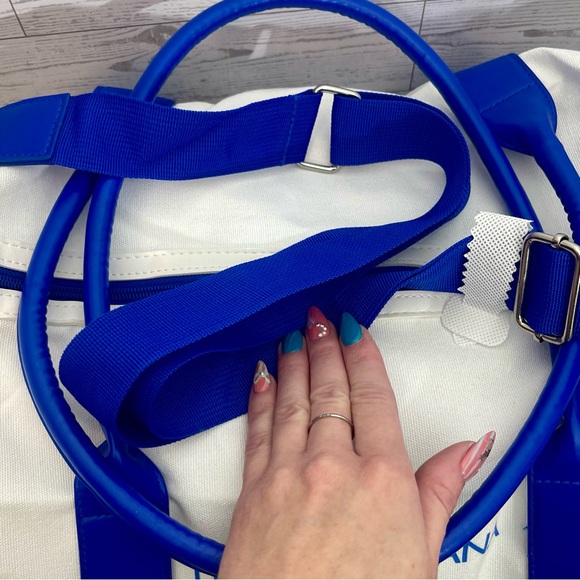 Dolce & Gabbana White and Blue Canvas Duffel Bag - Picture 9 of 16